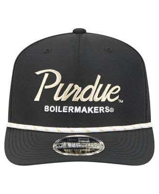 Men's Black Purdue Boilermakers Script Performance Rope 9SEVENTY Adjustable Hat