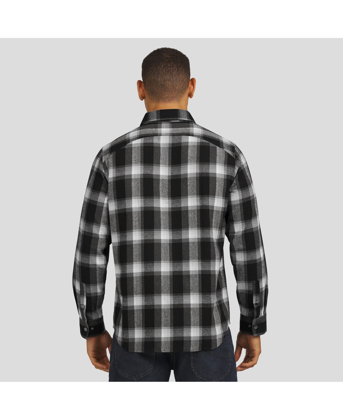 Fanatics Men's Black Houston Texans Flannel Plaid Full-Snap Shirt