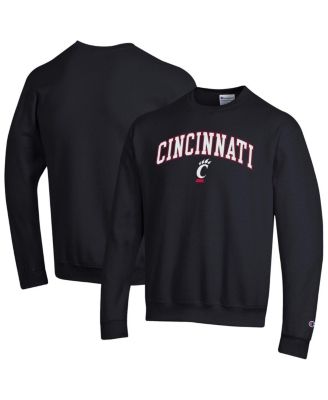 Champion - Men's&nbsp;Black Cincinnati Bearcats Arch Over Logo Pullover Sweatshirt