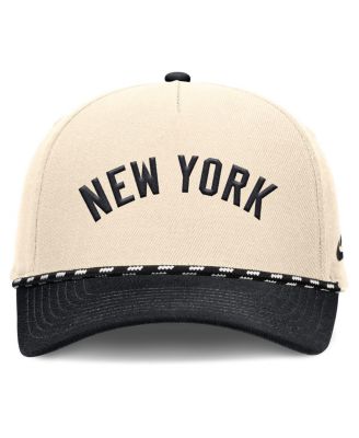 Men's Natural/Black New York Yankees Cooperstown Collection Rise Adjustable Hat