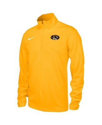 Men's Gold Missouri Tigers Gold Rush Dri-FIT Quarter-Zip Long Sleeve Sweatshirt