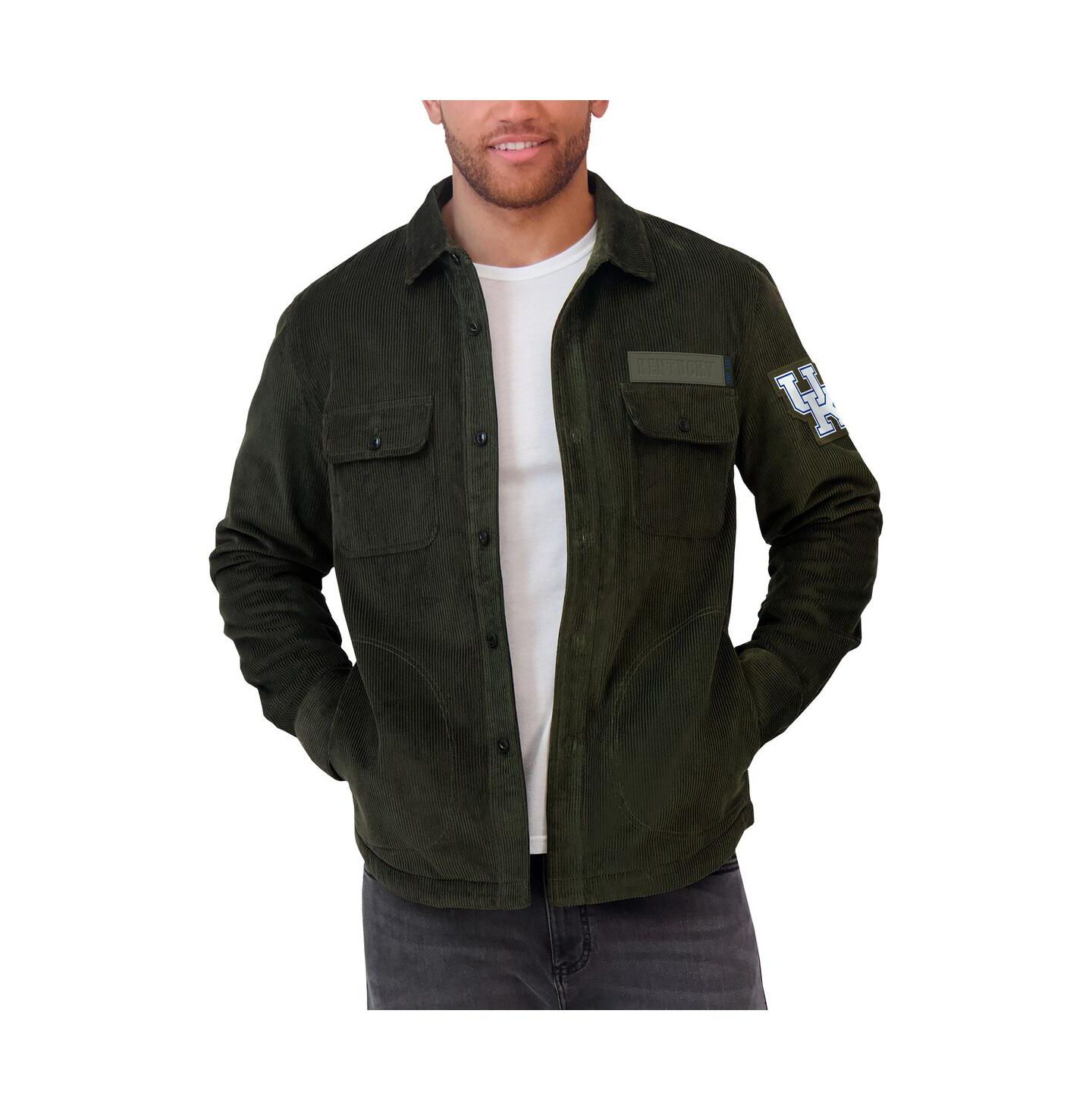 Мужская куртка Fanatics Olive Kentucky Wildcats Corduroy Full-Button — фото 2