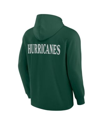 Men's Green Miami Hurricanes Blaze Tri-Blend Pullover Hoodie