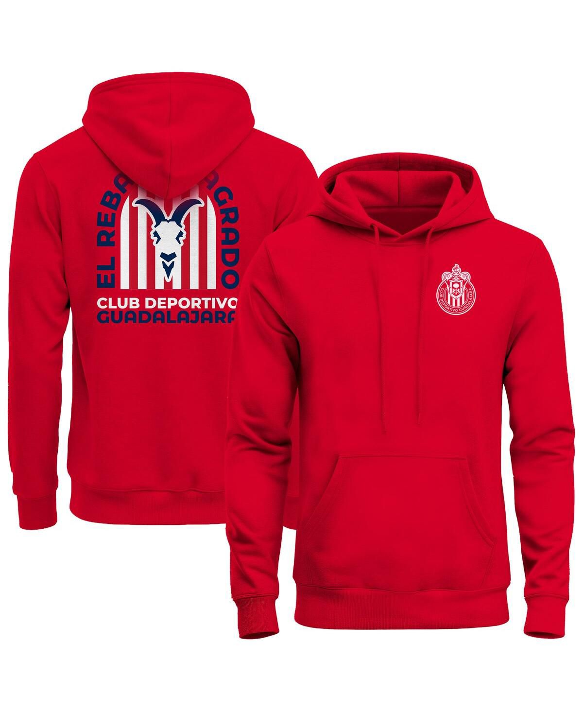 Мужская красная флисовая толстовка с капюшоном Chivas True Glory