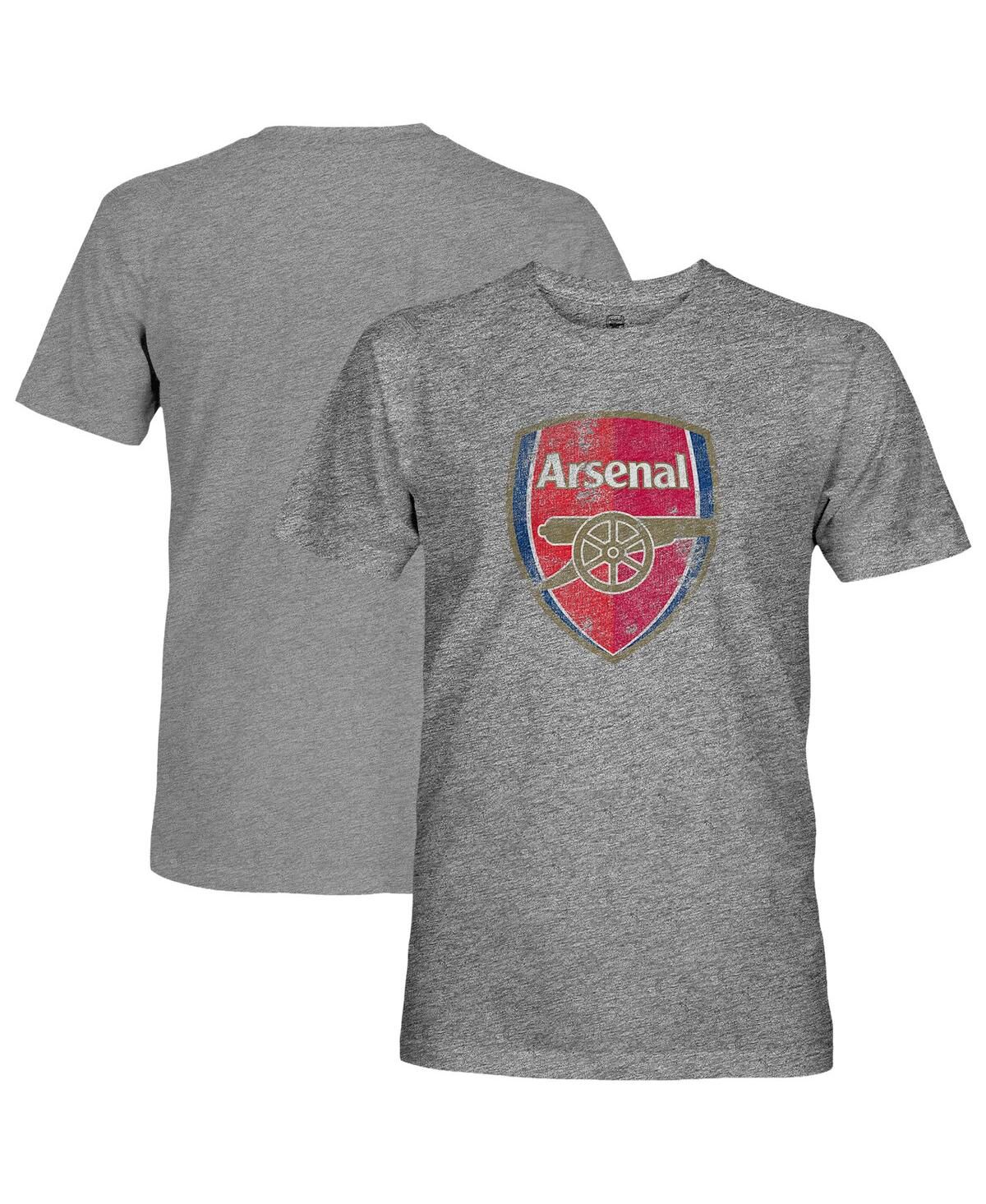 Мужская винтажная футболка Tri-Blend со значком серого цвета 