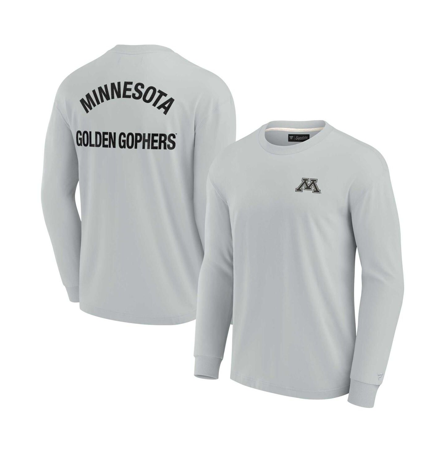 Футболка Fanatics Gray Minnesota Golden Gophers Elements Super Soft Long Sleeve — фото 1