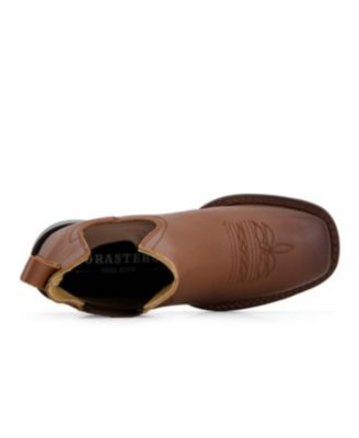 Men's Genuine Leather Chelsea Boot Western Style with elastic shaft