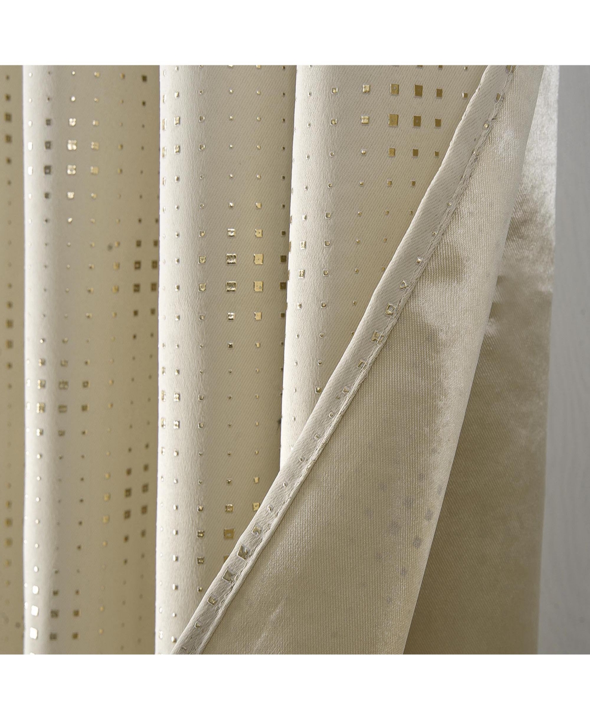 Rt Designers Collection Gatsby Rubber Blackout Grommet Curtain Panel 54" x 84" Beige by Rt Designers Collection