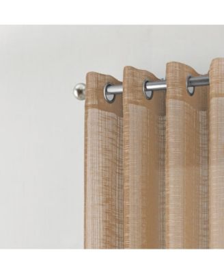 Dexter Linen Texture Grommet Light Filtering Window Curtain Panel 54" x 84" Taupe