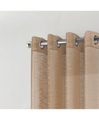 Dexter Linen Texture Grommet Light Filtering Window Curtain Panel 54" x 90" Taupe