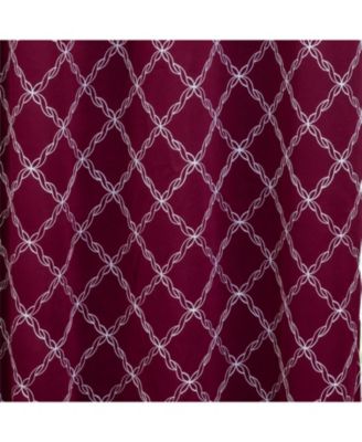 RT Designer Collection Gable Embroidered Blackout Luxurious Decorative Grommet Curtain Panel