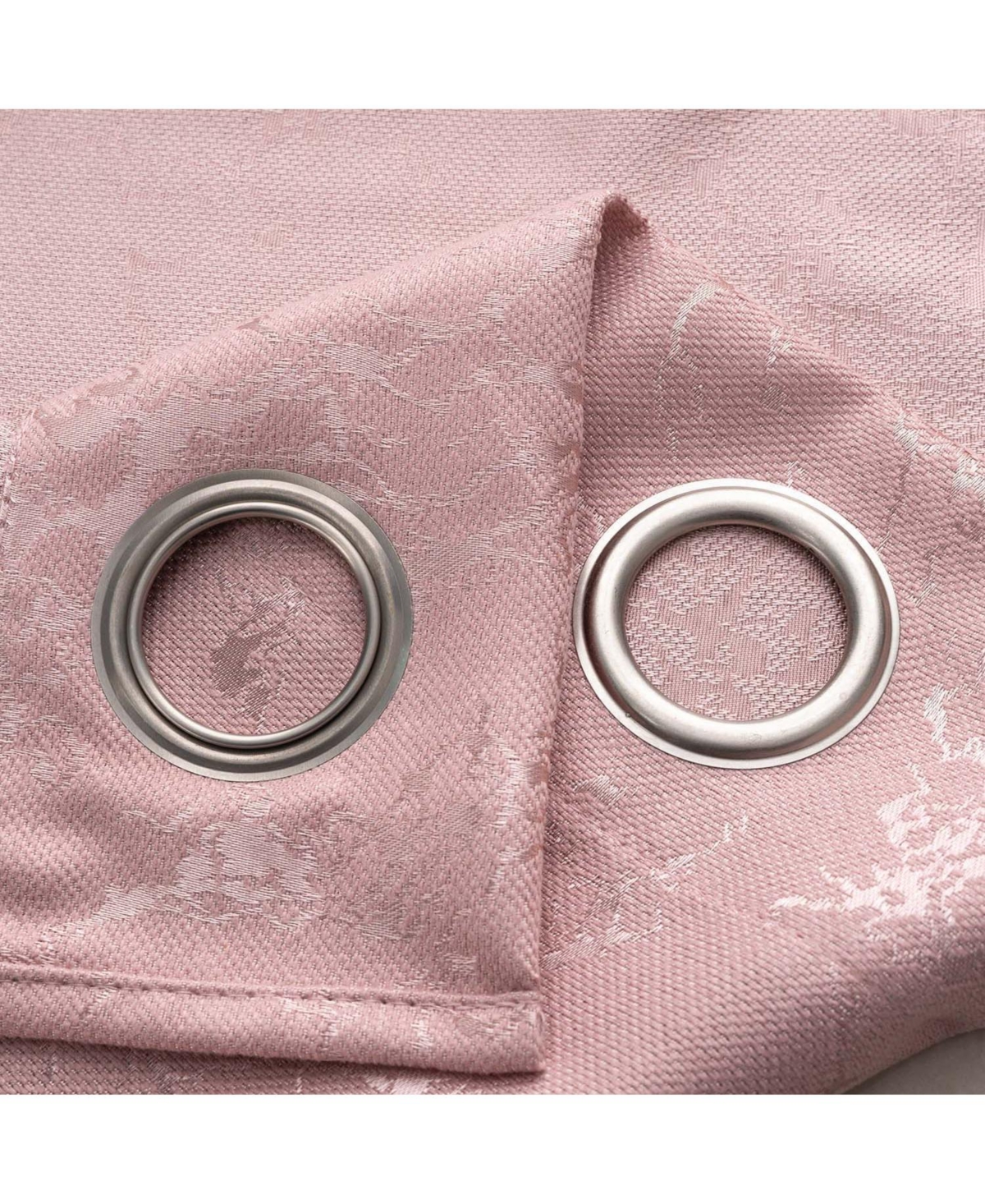 Rt Designer Collection Cosmo Shimmer Jacquard 2 Pack Grommet Curtain Panel Pair 36" x 84" Blush