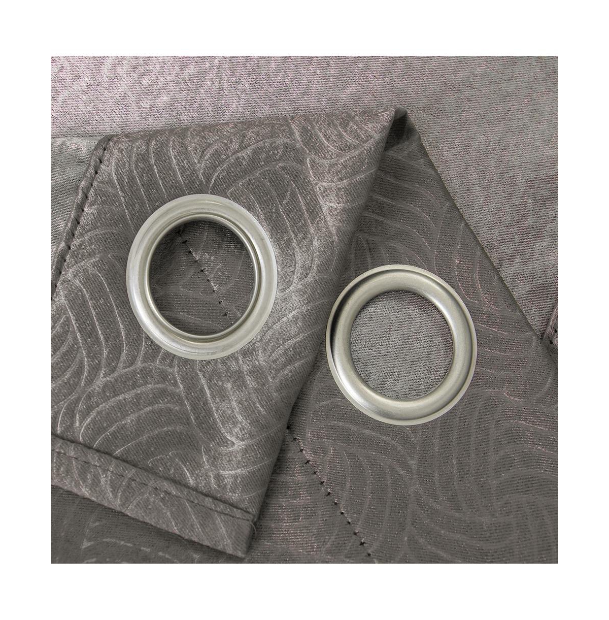 Rt Designers Nellie Embossed Blackout Grommet Panel - 52x95", Charcoal