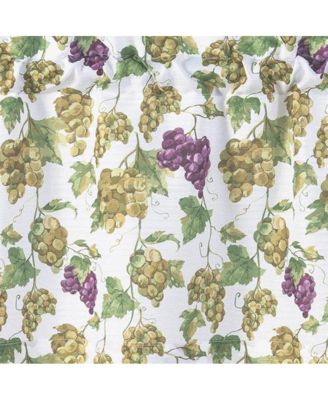 RT Designer's Collection Tribeca Grapes Printed Slub 3 Pieces Kitchen Curtain