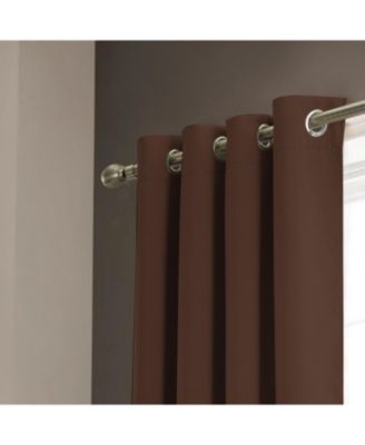 RT Designer Collection Anchorage Blackout Grommet Luxurious Modern Design Curtain Panel 54" x 95" Chocolate