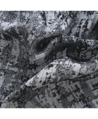 RT Designer Collection Cambridge Jacquard Luxurious Decorative Grommet Curtain Panel 54" x 90" Charcoal