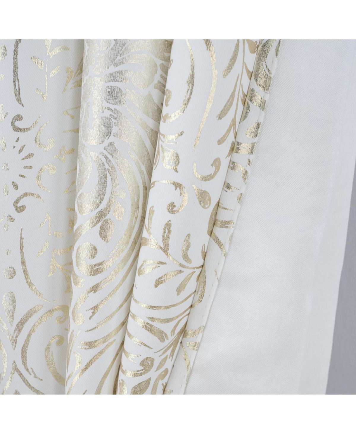 Rt Designer Collection Helena Halo Foil Blackout Luxurious Decorative Grommet Curtain Panel 54" x 90