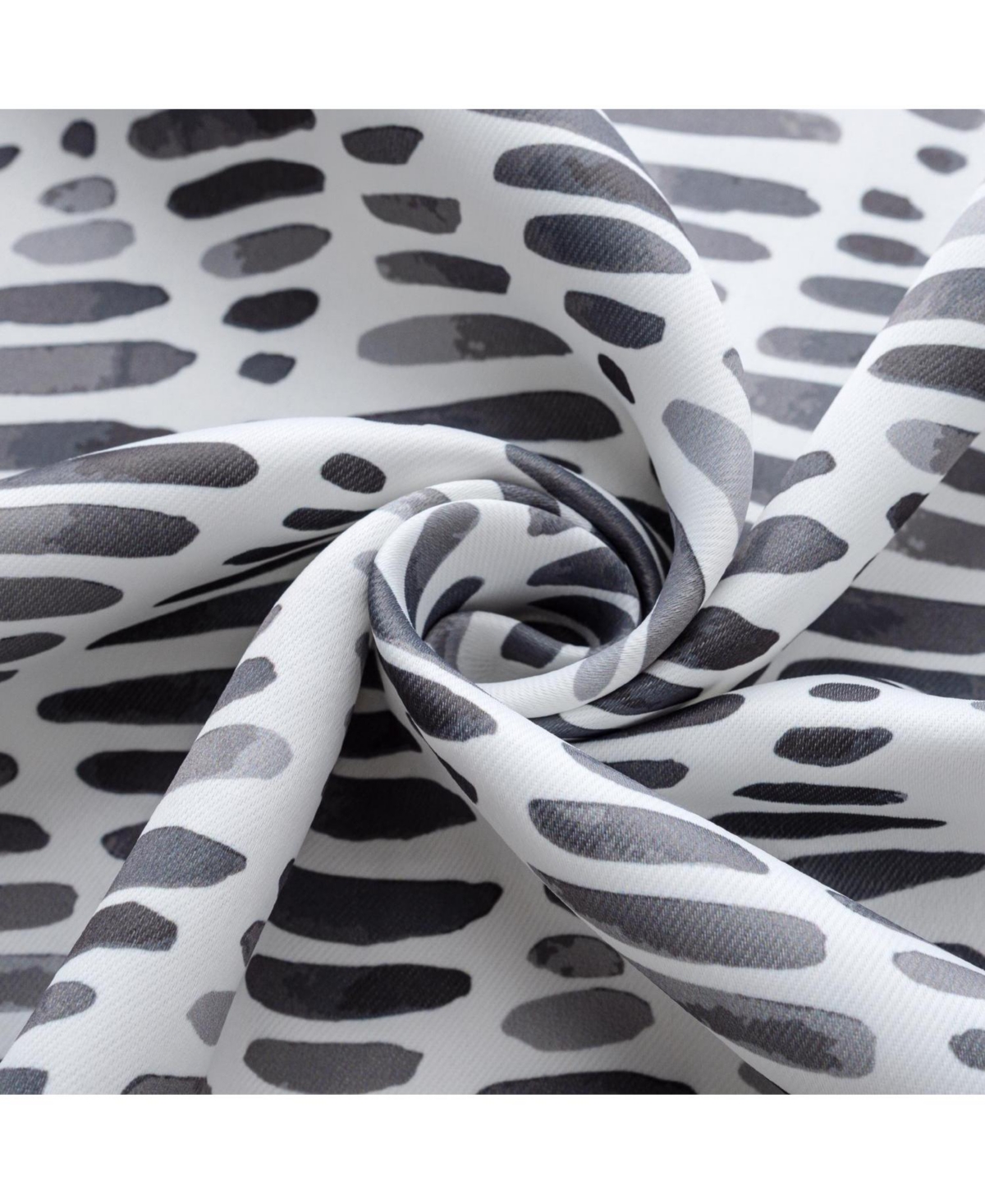 Rt Designer Collection Justice Printed Blackout Luxurious Decorative Grommet Curtain Panel 54" x 95" Grey