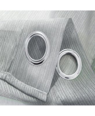 Ramallah Lonnie Grommet Curtain Panel - 54x90", Silver