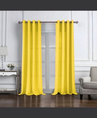 Cole Textured Grommet Room Darkening Curtain Panel 54" x 84" Yellow