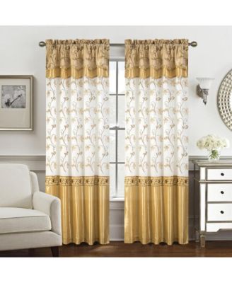 Pia Embroidered Panel With Double Valance - RT Designers Collection