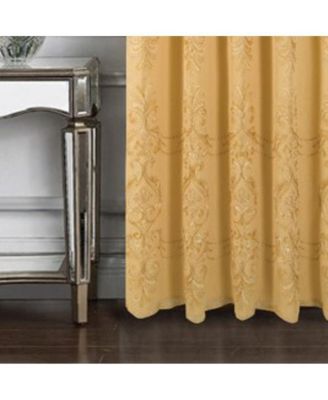 Jayla Stylish & Premium Embroidered Curtain Panel 54" x 90" Gold