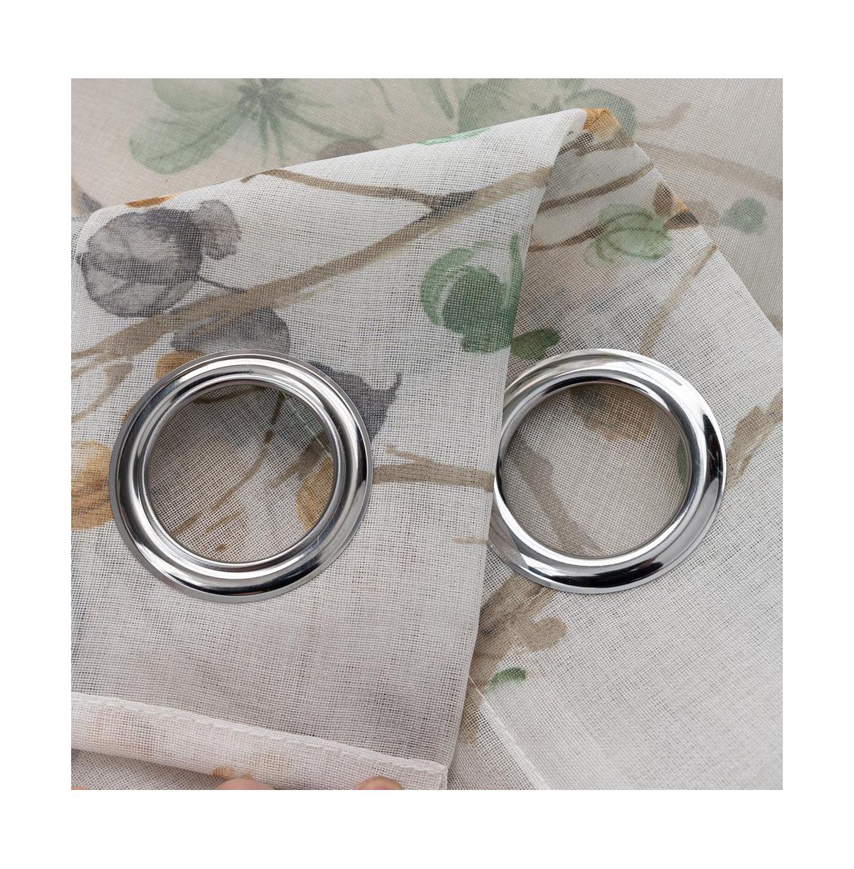 Rt Designers Collection Celine Sheer 55 x 216 in. Sheer Curtain Scarf Valance Neon Blue