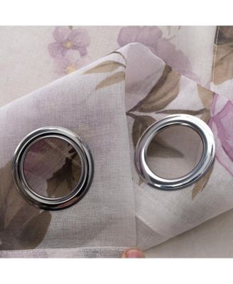 Ellie Doily Grommet Light Filtering Window Curtain Panel for Bedroom 54" x 95" Lilac