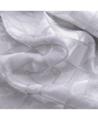 RT Designer Collection Cubix Jacquard Grommet Luxurious Modern Design Curtain Panel 54" x 84" Beige