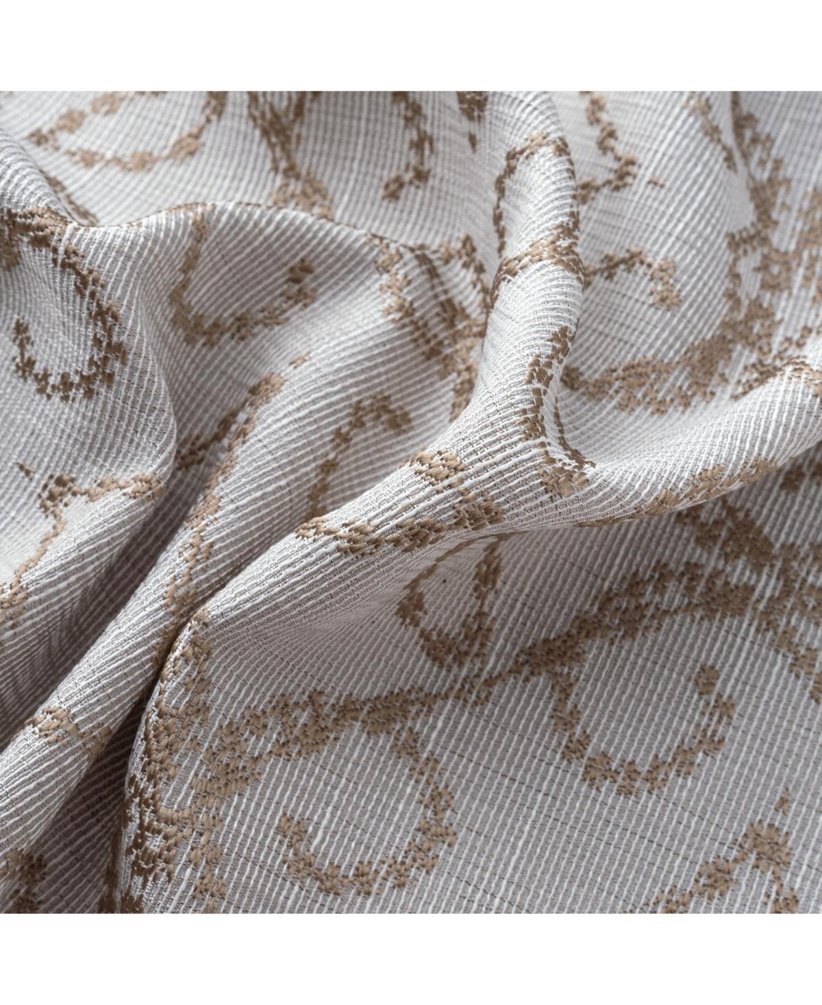 Rt Designer Collection Woodbridge Jacquard Grommet Luxurious Modern Design Curtain Panel 54" x 84" Taupe