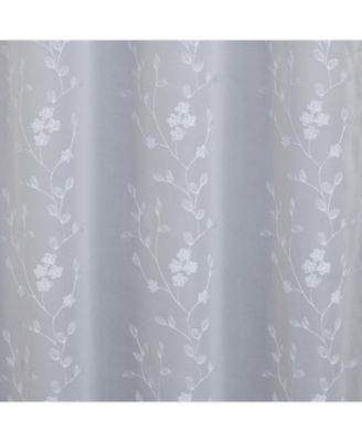 RT Designer Collection Lilian Embroidered Blackout Luxurious Decorative Grommet Curtain Panel 54" x 95" Silver