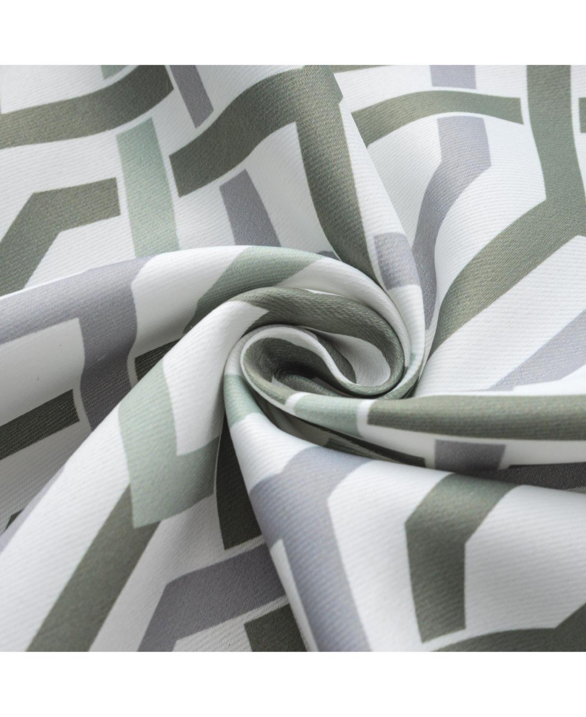 Rt Designer Collection Rory Printed Blackout Luxurious Decorative Grommet Curtain Panel 54" x 90" Sage