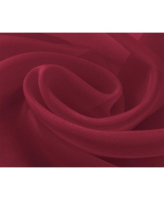 RT Designer Collection Celine Sheer Luxurious Modern Design Curtain Panel 54" x 84" Burgundy