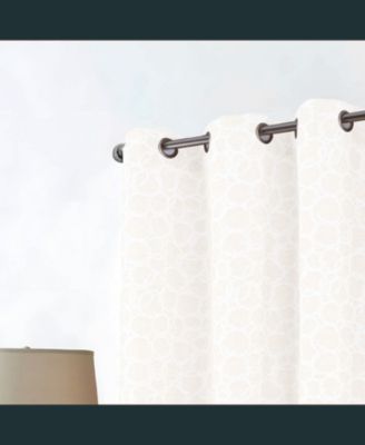 RT Designer Collection Jasper Lurex Jacquard 2 Pack Grommet Curtain Panel 36" x 84" White