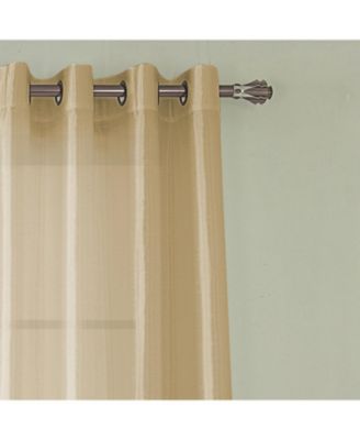 RT Designer Collection Nancy Grommet Luxurious Modern Design Curtain Panel 54" x 95" Beige