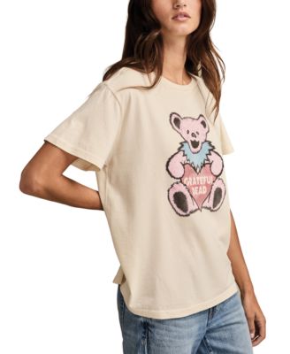 Women's Grateful Dead Valentine Bear Boyfriend Graphic T-Shirt