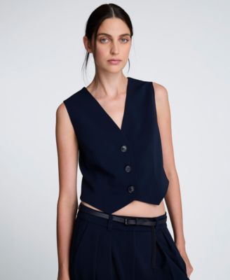 Women's Luxe Twill Three-Button Vest