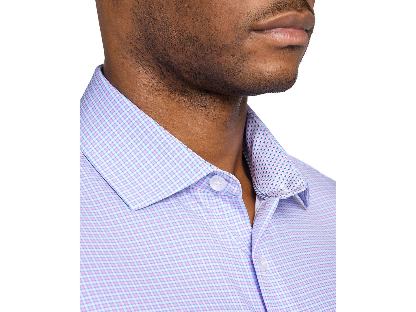 Мужская рубашка ConStruct Long-Sleeve Dress Shirt, цвет: Синий розовый — фото 3