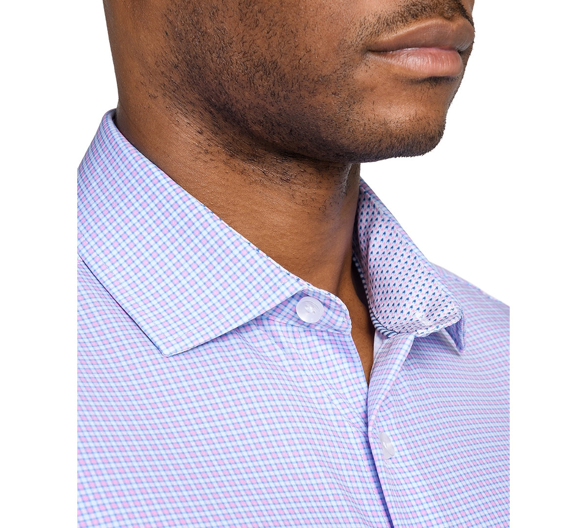 ConStruct Men's Plaid Long-Sleeve Dress Shirt