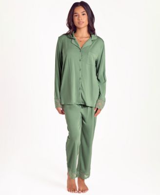 Women's Stretch Knit Long-Sleeve Pajama Set