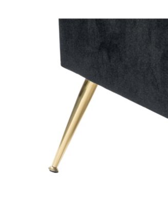 Lilia Contemporary Velvet Upholstered Accent Chair with Metal Base