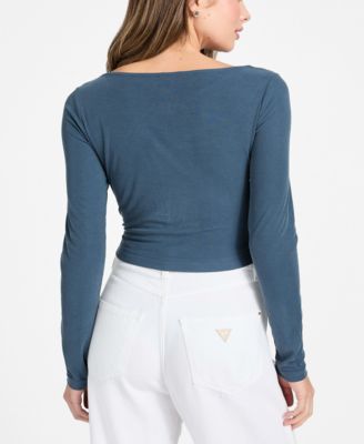Women's Long-Sleeve Milena Front Bow Top