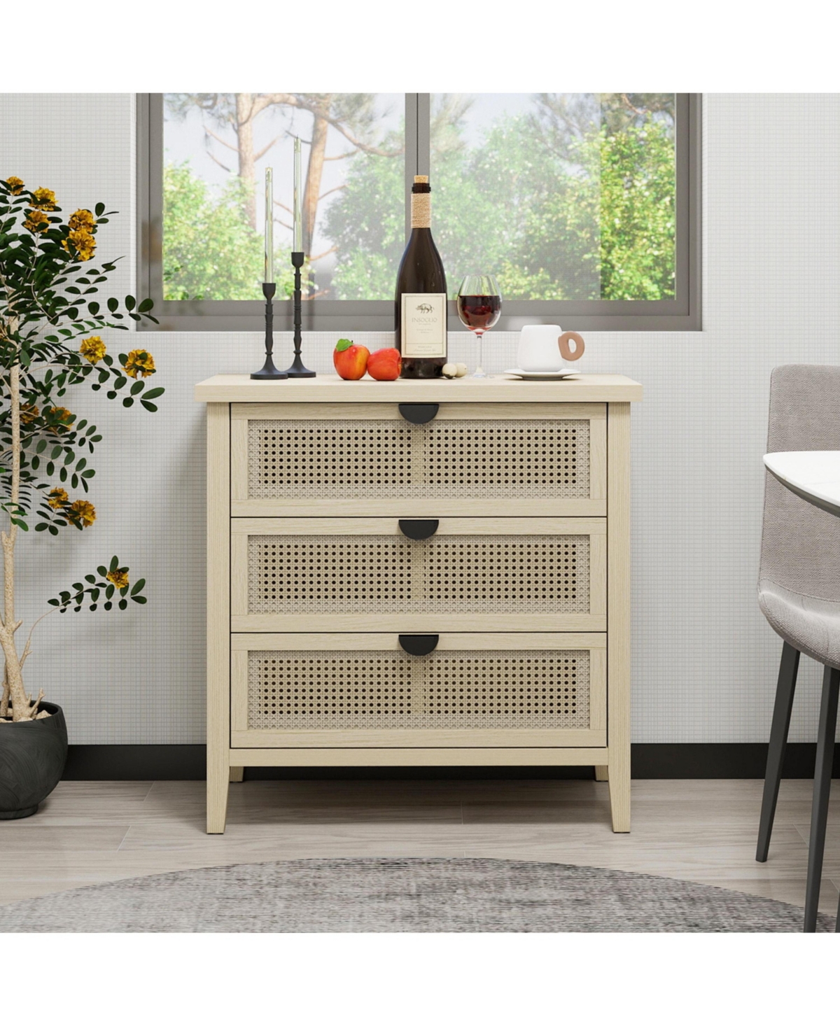 Casainc Storage Cabinet with 3 Drawer
