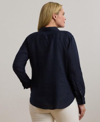 Plus Size Roll-Tab Shirt