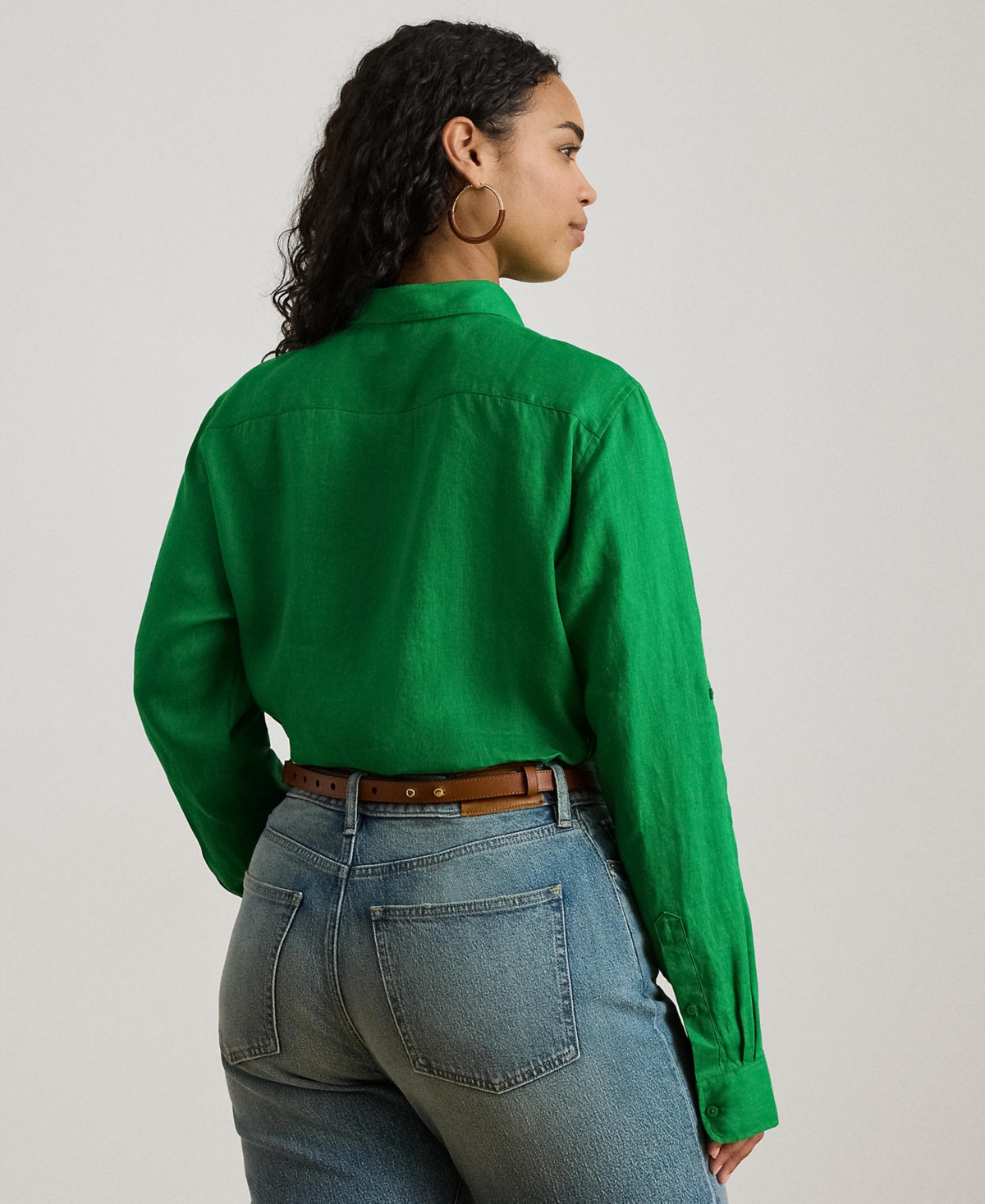 Lauren Ralph Lauren Plus Size Relaxed Fit Long-Sleeve Shirt