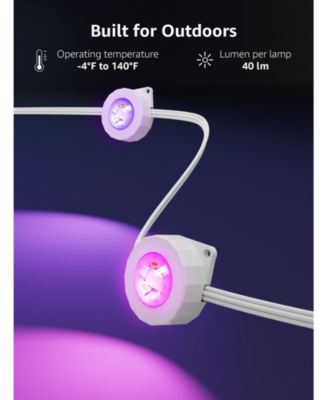 50 Foot 30 Light RGBIC AI Smart APP Control Outdoor String Light