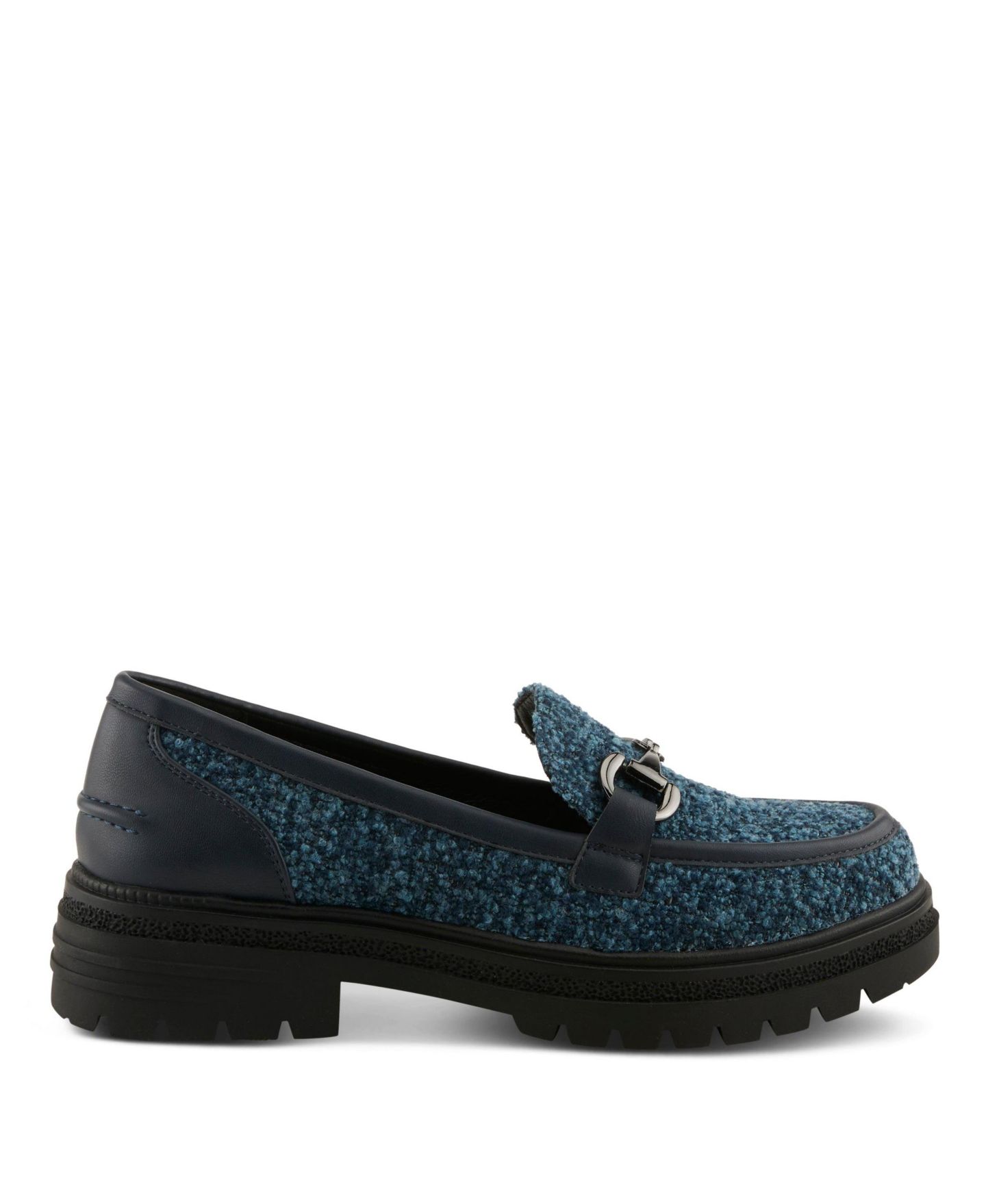 Женские туфли Patrizia Nacarri Slip-Ons with Chunky Rubber Lug Sole, цвет: Тёмно-синий — фото 5