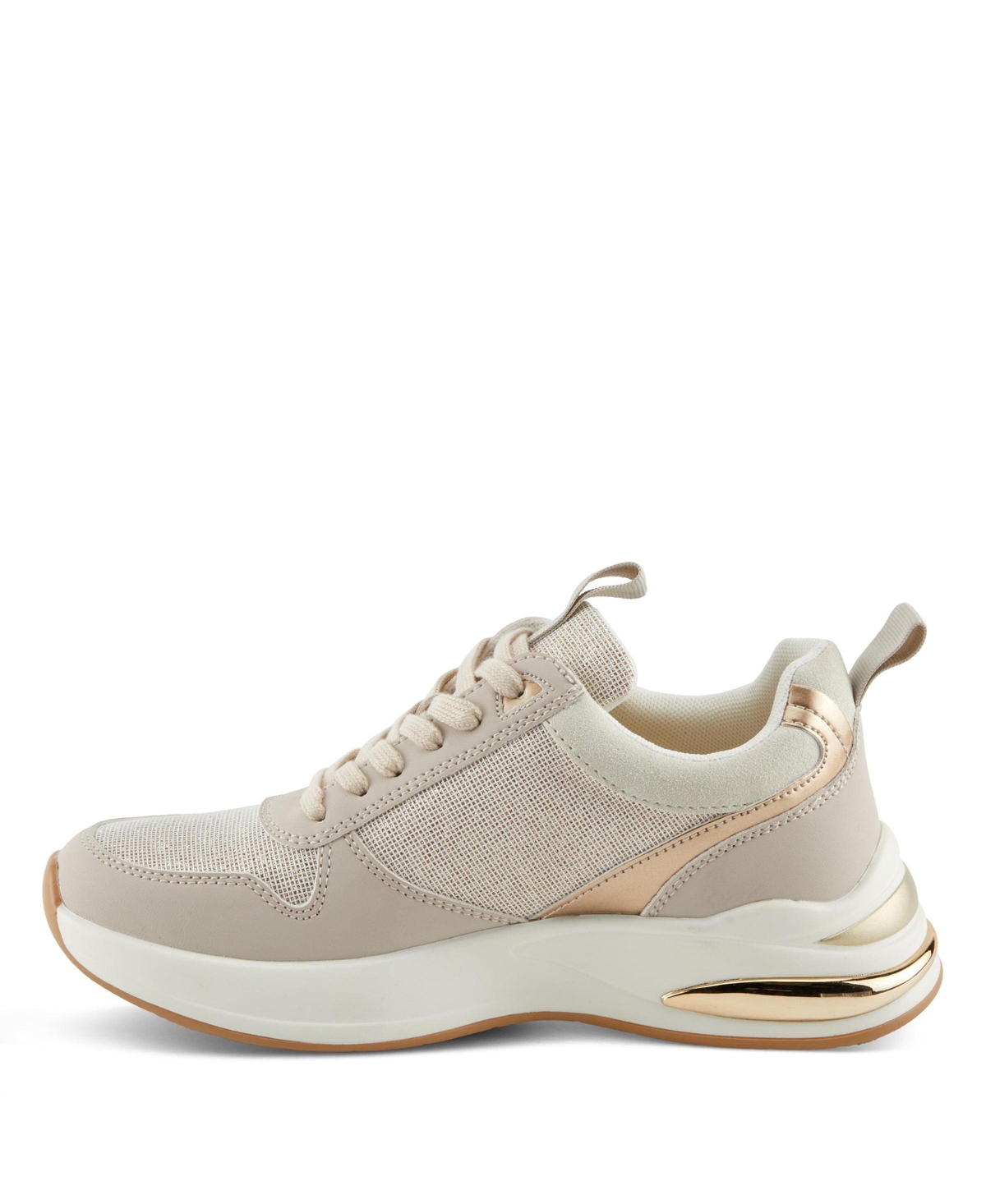 Patrizia Women's Ursa Platform Glitter Upper and Gold Accents Sneakers