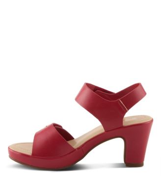 Women's DADE Metallic Button Platform Sandals with Adjustable Straps