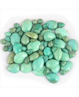 Sterling Silver Green Turquoise East West Ring, Sizes 5 to 11